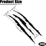 2 x auto kleebise kriimustusribad esitule kleebis 40 x 14 cm Ahlma koletise k&uuml;&uuml;nise kleebis auto p&otilde;rkerauale esituledele, mootorratastele, veoautodele, kleebise kaunistus (must)