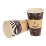 &Uuml;hekordsed latte macchiato tassid suured ilma SUP paberita eco 450ml 50tk 50tk, Vienkartiniai latte macchiato puodeliai dideli, be SUP, popieriniai, ekologi&scaron;ki, 450 ml, 50 vnt.