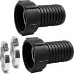 Ibc adapter s60 x 6 voolikuotsikule, ibc paagi adapter s60 x 6 (60 mm) sisekeere otsikule 2 tolli (50 mm) aiavooliku adapter paagi vooliku adapter ibc v&auml;ljalaske kraan ibc paagi tarvikud 2 tk