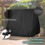 Hollywood kiige kate rannatooli kaitsekate talvekindel: aiam&ouml;&ouml;bli kaitse uv kaitse universaalne kolmnurkne kaitse&uuml;mbris veekindel kate (must, 216 x 140 x 170 cm)