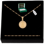 Kuldne kett Singapur + jumalaema, graveering tasuta