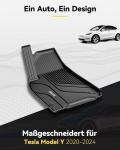 3w p&otilde;randamatid ja pakiruumi vooder Tesla Model Y 2020-2024 2025, Tpe k&otilde;ikide ilmastikuolude matid 1-2 reale ja pakiruumi mattide komplekt, Tesla auto p&otilde;randamattide tarvikud, ei sobi uuele Model Y 2025 Juniper