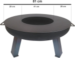 Plancha l&auml;bim&otilde;&otilde;t 80 cm tule r&otilde;nga tuleplaat grillr&otilde;ngas tulekausile v&otilde;i t&uuml;nnile - terasest grillplaat 4 mm paksune (pakendis 1 x plancha)