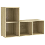 telerikapid 2 tk,，telerialus，TV kapp Sonoma tamm, 72x35x36,5 cm, tehispuit CFE825043