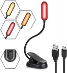 Toys4boys lugemislamp raamatuklamber Led lugemislamp voodi lugemislamp raamatu merevaigukollane/punane lugemislamp (merevaigukollane/segatud/punane) - raamatulamp raamatulamp 8 Led-iga lugemislamp 360&deg; paindlik &ouml;iseks lugemiseks