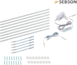 Sebson&reg; 12 V led riba, soe valge, kapi alla paigaldatav valgusti, 30 cm k&ouml;&ouml;givalgusti riba pistiku ja l&uuml;litiga, 8.8 x 6.7 x 300 mm