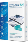 Waytex 78278 lamineerimiskiled A4 - v&auml;ga paksud 2x175 (350) mikronit - kuumlaminaatorile - pakis 100 tk