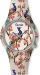 Doodle Watch naiste k&auml;ekell nature mood tattoo watch peacock cherry blossom do35005, rihm.