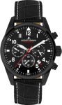 Jacques Lemans meeste k&auml;ekell Chronograph Sport Black 42-2f, must, Modernne