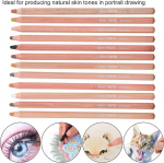 Pastellpliiatsi t&ouml;&ouml;riist, nahav&auml;rvi pastellpliiatsid, tooner, k&auml;sitsi maalitud pastellpliiatsid, portree pastellpliiatsite komplekt, tooner, p&auml;rna puus&uuml;si, pehme pastellv&auml;rvipliiats, v&auml;rvipliiats