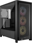 Corsair frame 4000d rs argb modulaarne mid-tower atx pc korpus - suur &otilde;huvool, 3x eelinstallitud rs argb ventilaatorid, asus btf, msi project zero, gigabyte project stealth - black