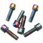 6 tk M5x18 pesakruvimaantees jalgrattale, carbon, mtuicolor ketaspidurile