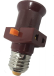 Suur kruvipesa e27 lambipesa - elektriline, l&uuml;litiga, &uuml;hildub uk pistikupesaga