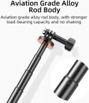 Gimbals pikendusvarras 1/4 tollise kruviadapteriga, &uuml;hildub dji osmo pocket 3 / action 4, kaamera pikendusvarras, reguleeritav selfie-pulk, &uuml;hildub insta360 go3/x3/one x2