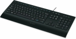 Logitech K280e Pro juhtmega &auml;riklaviatuur Windowsile, Linuxile ja Chrome'ile, Usb-port, peopesatoed, pritsmekindel, Pc / s&uuml;learvuti, saksa Qwerty paigutus - must