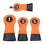 4 tk golfikeppide peade katted Premium Golf Cue Protect Case Pu nahk oranž