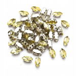 &Otilde;mmeldavad dżetid, klaas, messingist alus, hobusesilm, 8x4x3.5mm, 50tk