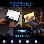 Tahvelarvuti TABWEE T90 11" FHD 24 GB RAM 128 GB ROM - 2 TB SD, Android 15, 8000 mAh, Gemini AI, klaviatuuri, &uuml;mbrise, pliiatsi ja hiirega.