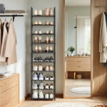 Jalan&otilde;ude riiul, 45 x 28 x 173 cm, Must