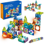 Magnetklotside komplekt Light Magnetic Blocks, 75-osaline