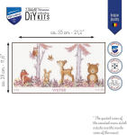Vervaco loendatud ristpistes tikkimiskomplektid Beebi s&uuml;nd metsas seinakaunistus k&auml;sit&ouml;&ouml; komplekt t&auml;iskasvanutele loominguline k&auml;sit&ouml;&ouml; u. 53 x 29 cm s&uuml;nnip&auml;evakingitus kodukaunistus
