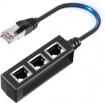 Etherneti jagaja rj45 pikenduskaabel 1 isane kuni 3 emane interneti pistiku v&otilde;rgu pordi pikendusadapteri kaabel lan jagaja cat5/cat5e/cat6/cat7 jaoks (korraga t&ouml;&ouml;tab ainult &uuml;ks seade)