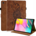 Cxtcase &uuml;mbris Samsung Galaxy Tab A 10.1 (2019) Sm-t510/t515 jaoks, kaitsev &uuml;li&otilde;huke Pu nahast kaardipesa ja alusega Samsung Galaxy Tab A 10.1 (2019) tahvelarvuti &uuml;mbris - pruun