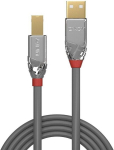 Lindy 36640 usb 2.0 type a to b kaabel, cromo line - black, 0.5m