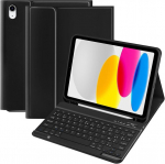 Tqq Klaviatuurikohver Ipad 10/11 p&otilde;lvkonnale (10,9 tolli 2022/11 tolli A16 2025), prantsuse Azerty paigutus, eemaldatav Bluetooth klaviatuur Ipad 10./11. p&otilde;lvkonnale