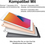 Occtingkind, klaviatuur ipad 10.2 jaoks, &uuml;mbris klaviatuuriga ipad 10.2 tolli jaoks, magnetiline eemaldatav bluetooth klaviatuur ipad 2019/2020/2021 jaoks, saksa paigutus qwertz, usb c, must