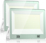 300w Led v&auml;lisvalgusti - 2 tk 30000lm v&auml;ljas Led kohtvalgusti Led-trafoga ja veekindel Ip67, 7000k k&uuml;lm valge, v&auml;lisvalgustus tehasele, hoovile, staadionile, garaažile