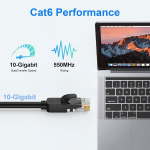 Jarnhng Lan-kaabel, 20 meetrit, kiire Cat 6 Etherneti kaabel, 20 m, must v&otilde;rgukaabel v&auml;litingimustesse, Rj45 kaabel, sobib arvutite, ruuterite ja modemite &uuml;hendamiseks