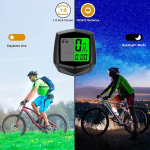 Jalgratta kompuuter, 16 funktsiooniga jalgratta spidomeeter kaabliga, jalgratta kompuuter, jalgratta spidomeeter, taustavalgustus, ip54 veekindel, 1,5-tolline hd-ekraan, patarei kaasas, must
