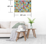 Ulmer Puzzleschmiede - v&auml;rviline koera pusle - klassikaline 1000-osaline pusle - pusle motiiv kollaažina 80 &otilde;nneliku koera portreega