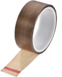 Sourcing map 35 mm ptfe-kattega kangasteip, pruun, k&otilde;rgtemperatuuriline teip vaakum-, k&auml;si- ja impulss-tihenditele, kleeplint, 10 m / 32,8 jalga