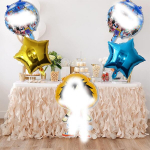 Yoimckay 5 tk s&uuml;nnip&auml;evapeo dekoratsioonide komplekt, &otilde;hupallide s&uuml;nnip&auml;evakomplekt, laste s&uuml;nnip&auml;evapeo kaunistused, s&uuml;nnip&auml;ev poistele, anime &otilde;hupallid, kollane ja sinine