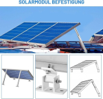 P&auml;ikesepaneeli katuseklamber, reguleeritav alumiiniumist p&auml;ikesepaneeli klamber 15-30&deg;, alumiiniumist klambri r&otilde;du elektrijaama paigalduskomplekt 36 cm-70 cm, sobib paatidele, matkaautodele, v&otilde;rguv&auml;listele katuses&uuml;steemidele (1