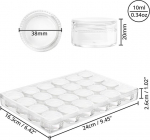 Belle Vous l&auml;bipaistev plastikust helmeste hoiukarp - 24 eemaldatavat v&auml;ikest kaanega konteinerit teemantmaali hoiustamiseks, ehetele, v&auml;ikestele helmestele, k&otilde;rvar&otilde;ngastele, s&auml;delusele ja tikkimisele