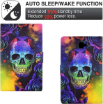 Lspcasa &uuml;mbris Samsung Galaxy Tab A 10.1 (2016) Sm-t580/t585 jaoks, Pu nahk kaardipesa ja statiivi funktsiooniga, kaitsev klapp&uuml;mbris, tahvelarvuti &uuml;mbris Samsung Galaxy Tab A jaoks, v&auml;rviline pealuu