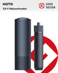 Hoto juhtmeta kruvikeeraja, 4 N.m elektriline kruvikeerajate komplekt led-valgustiga, 3.6 V magnetiline elektriline kruvikeerajate komplekt, 3 p&ouml;&ouml;rdemomenti, 220 p/min, 1500 Mah Usb-c laadimine, 5 cm S2 terasest otsikud, 12 &uuml;hes