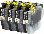 Toner Experte Lc3213 Lc3213bk 4 musta printeri kassetti, &uuml;hilduvad Dcp-j572dw Dcp-j772dw Dcp-j774dw Mfc-j491dw Mfc-j497dw Mfc-j890dw Mfc-j895dw, suure mahutavusega
