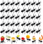 48-osaline sipelga puuviljakahvlite komplekt, laste sipelga hambaorkid, sipelga toidutikud, looma puuviljatikkud, loominguline toidukahvel, suupistete, puuviljade, magustoitude, koogimagustoitude jaoks