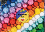 Folia Pompomide segu Jumbo Glitter 1.5-4.0 cm 300 g Plastik Aastaringselt K&auml;sit&ouml;&ouml;dekoratsioon V&auml;rvilised Kohevad Loovtarvikud