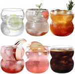 Lopyxbr 6 klaasi komplekt, 380 ml mulliklaasid, latte macchiato klaaside komplekt, esteetilised klaasid j&auml;&auml;kohvi, mahla, &otilde;lle, joogi, vee jaoks