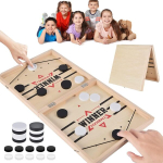 Lauajalgpall Winning Games, kiire Sling Puck m&auml;ng kiirusega, kvaliteetne hokim&auml;ngu lauam&auml;ng, lauam&auml;ng Tempo Puckiga, Winner puidust lauam&auml;nguasi, vanematele, lapse suhtlus