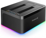 Inateck Rgb k&otilde;vaketta dokkimisjaam Usb 3.0-ga koos v&otilde;rgu&uuml;henduseta kloonimisfunktsiooniga 2,5 ja 3,5 tolli Sata Hdd-de ja Ssd-de jaoks, Uasp toega, must