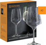 Nachtmann punaveiniklaaside komplekt 2 tk, 630 ml, Tattoo Botanical, 105723, lillelise disainiga pritsmeklaasid, must, kristallklaas, aperitiiviklaasid, n&otilde;udepesumasinas pestav