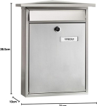 Arregui Home &ndash; v&auml;listingimustes terasest postkast Home aisi-304