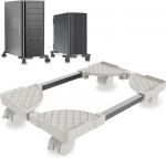 Arvuti alus lauajaluste ratastel, monitori t&otilde;stja 4 rattaga, arvuti alus, mobiilne pc alus, 25 kg, valge