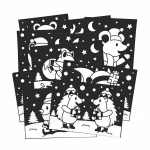 Baker Ross Fc284 Talvemetsa v&auml;rvimispiltide kaunistused Vildist meisterdamise pildid Diy meisterdamiskomplekt lastele kaunistamiseks ja eksponeerimiseks 10 tk